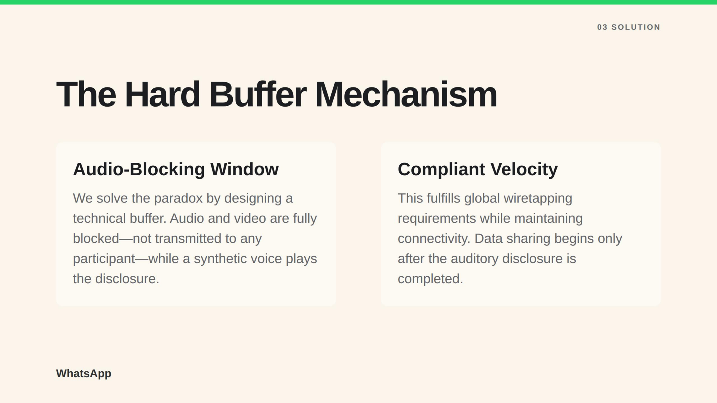 WhatsApp AI consent framework for calls, page 3.